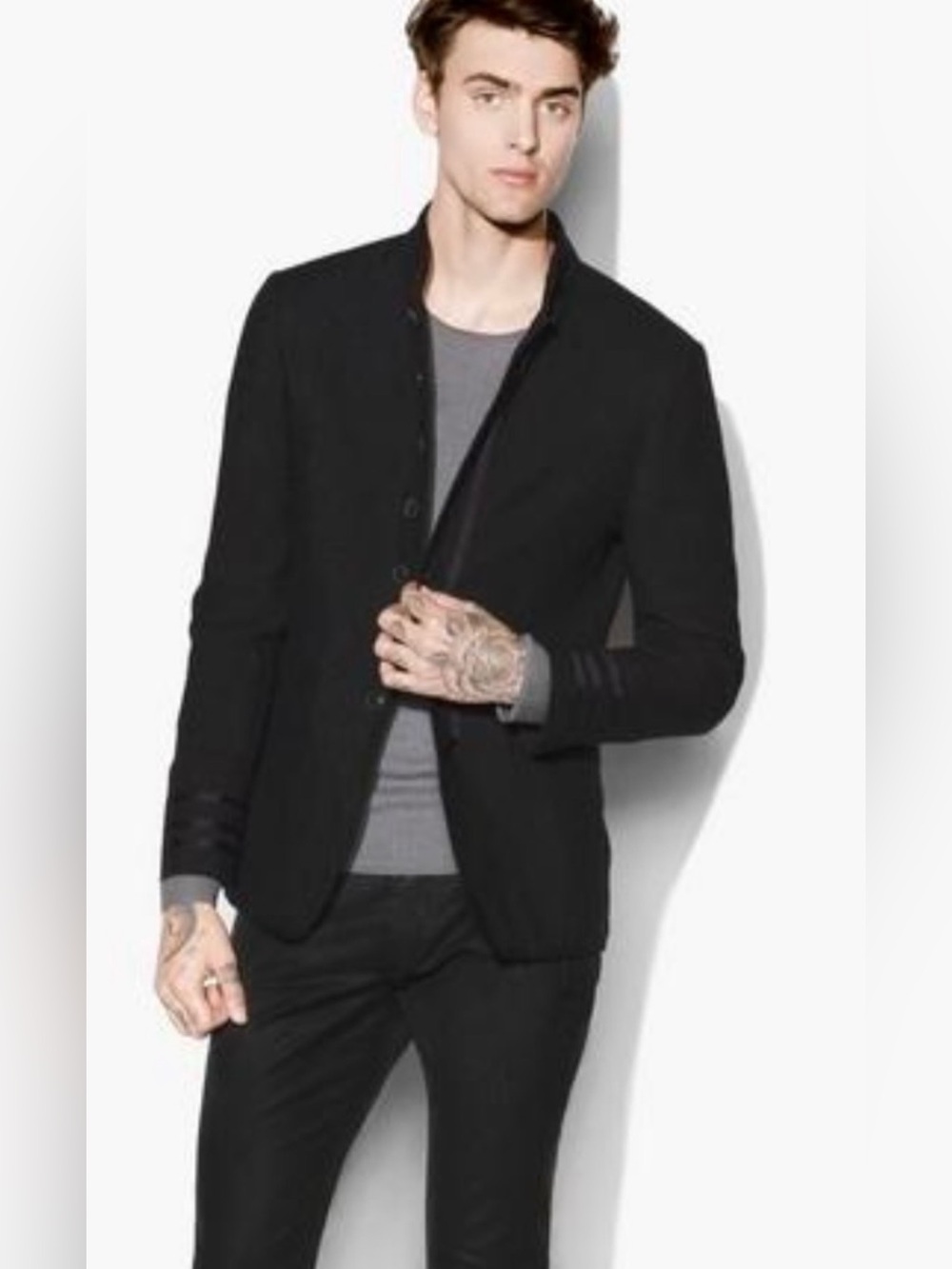 John Varvatos Collection Satin Trim Jacket EU 50 USA 40